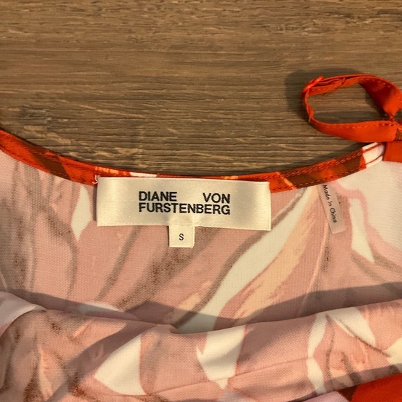 Diane Von Furstenberg Alik spaghetti strap rose print midi dress, S - Picture 7 of 11